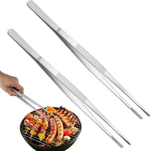 Load image into Gallery viewer, 1PC Barbecue Accessories Food Tongs Food Clip Stainless Steel Tweezers Clip Buffet Restaurant Tools Kitchen Gadgets Stainless Steel Barbecue Tweezers