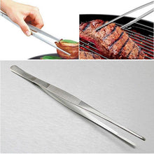 Load image into Gallery viewer, 1PC Barbecue Accessories Food Tongs Food Clip Stainless Steel Tweezers Clip Buffet Restaurant Tools Kitchen Gadgets Stainless Steel Barbecue Tweezers