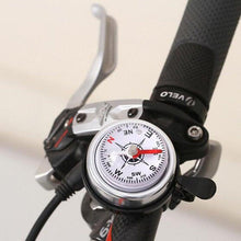 Load image into Gallery viewer, 1PC Bicycle Bell Bike Compass Bicycle Bells Mountain Bike Handlebar Compass Ring Aluminum Cycling Bicycle Accessories Bike Horn Bicycle Bell Aluminum Alloy Ring Bell Horn Sound Alarm Mountain Bike Bell Compass Bell Riding Equipment Accessories