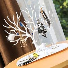 将图片加载到图库查看器,1pc Creative Deer Horn Tree Charm Jewelry Organizer Earring Bangle Necklace Bracelet Display Holder Unique Design Jewelry Organiser for Women Classic Tree Shape High Quality Necklace Earring Display Holder Tree Jewelry Organizer For Women