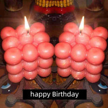 Load image into Gallery viewer, 1pc Cube Wax Fragrance Candle Bougie Rose Scented Candles Cute Wax Candles Cube Scented Candle Handmade Decorative Candle Hand Poured Scented Candle Home Decor Candle for Bedroom Aesthetic Home Geometric Decoration Cube Wax Fragrance Candle