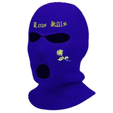 Load image into Gallery viewer, 1Pc Embroidery Balaclava Face Mask 3-Hole for Cold Weather, Winter Ski Mask for Men and Women Thermal Cycling Mask Christmas Gift Face Scarf Mask Sunscreen Dustproof Army Cycling Hunting Fishing Tactical Airsoft Hat