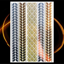 将图片加载到图库查看器,1PC Gold Chain Bracelet Tattoo Sticker Summer Style Fake Jewelry Temporary Tattoo Waterproof Gold Sliver Glitter Body Face Tattoo For Womens