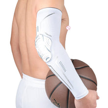 将图片加载到图库查看器,1PC Sport Black Arm Guard Compression Sleeves Sports Fitness Elastic Elbow Protective Pad Outdoor Basketball Football Sleeves For UV Summer Sun Protection Men Athletic Arm Cover