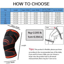 Load image into Gallery viewer, 1PC Sport Knee Sleeve Support Men Kneepad Pressurized Elastic Knee Pads Fitness Gear Protector For Sport Improved Circulation Compression Support For Joint Pain