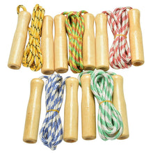 Load image into Gallery viewer, 1PC Sports Skipping Rope Practice Speed Jump Random Color Wood Grip Handle Children Kid Fitness Adjustable Wooden Handle Skipping Rope Best For Boys Girls Fitness Training