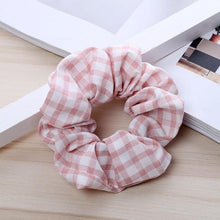 Load image into Gallery viewer, 1PC Vintage Scrunchie Stretch Headband Dot Plaid Scrunchies Women Elastic Hair Bands Girls Hair Ties Striped Ponytail Holder Accessories for Women