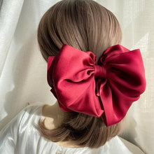 将图片加载到图库查看器,1PC Winter Velvet Bowknot Hair Clips Hand Tie Large Pigtail Bows Hairpin For Women Girls Satin Temperament Elegant Fashion Hairgrips Accessories For Party