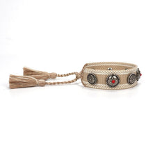 将图片加载到图库查看器,1PC Woven Beautiful Bracelet For Men Women Adjustable Braided Friendship Bracelets Friendship Handwoven Ethnic Cotton Wrap Bracelets Knitted Bracelets Pattern For Women Girls Men