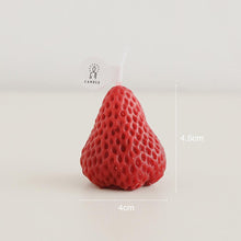 Load image into Gallery viewer, 1PC/4PCS Strawberry Decorative Aromatic Candles Strawberry Shaped Scented Candle Mini Soy Wax Candle Small Scented Candle Wax Decorative Candle for Bedroom Bathroom Decoration Parties Soy Wax Scented Candle For Birthday Wedding Candle
