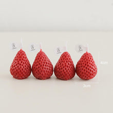 Load image into Gallery viewer, 1PC/4PCS Strawberry Decorative Aromatic Candles Strawberry Shaped Scented Candle Mini Soy Wax Candle Small Scented Candle Wax Decorative Candle for Bedroom Bathroom Decoration Parties Soy Wax Scented Candle For Birthday Wedding Candle