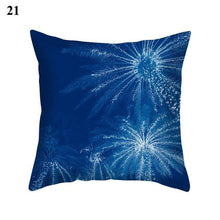 Load image into Gallery viewer, 1Pcs Blue Pattern Cushion Cover Polyester Pillowcase Decorative Navy Blue White Pillow Covers Pillow Case Blue Home Bedroom Sofa Decor Pillow Cover