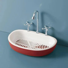 Load image into Gallery viewer, 1Pcs Faucet Shape Draining Soap Dish Portable Bathroom Products Double Layer 3Colors Eco-friendly Soap Box Draining Soap Dish Sponge Holder Soap Container with Waterfall Spout for Bathroom Shower Kitchen Sink