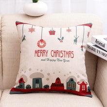 将图片加载到图库查看器,1Pcs Happy New Year Christmas Decorations Pillows Cover Merry Christmas Throw Cushion Covers Tree Reindeer Star Pillow Case For Party Home Decoration 45x45CM