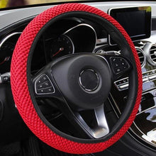 Load image into Gallery viewer, 1Pcs Ice Silk Steering Wheel Cover Non-Slip Car Wheel Cover Protector Breathable Microfiber Universal For Leather Viscose, Breathable, Anti-Slip Steering Wheel Cover Wear-resistant Anti-slip Car Accessories Black Red Rose Gray Beige Purple