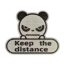 Load image into Gallery viewer, 1pcs Keep Distance Reflective Stickers Panda Stickers Fluorescent Yellow Green Hexagon Honeycomb Keep Distance Decal Cartoon Car Decoration Stickers Reflective Stickers Tape Conspicuity Safety Caution Warning Sticker