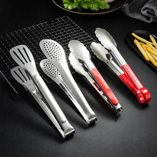 Load image into Gallery viewer, 1pcs Stainless Steel Kitchen Tong Heat Resistant Hollow-Out Barbecue Tongs Food Tongs Kitchen Tools BBQ Tools Accessories Stainless Steel Food Tongs Cooking Clips Buffet BBQ Tongs