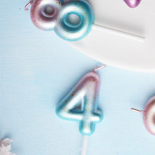 Load image into Gallery viewer, 1pcs Starry Sky Candles Birthday Cake Decoration Gradient Party Cake Decor Candles Happy Birthday Number Candles for Cake Topper Decoration for Party