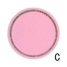 将图片加载到图库查看器,1PCS Universal 7cm Car Style Coasters Pad Pink Cup Holder Mat Rhinestone Waterproof Anti Slip Vehicle Bling Car Coasters Pink PVC Travel Auto Cup Holder Insert Coaster Anti Slip Crystal Vehicle Interior Accessories Cup Mats For Women Girl