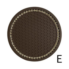 将图片加载到图库查看器,1PCS Universal 7cm Car Style Coasters Pad Pink Cup Holder Mat Rhinestone Waterproof Anti Slip Vehicle Bling Car Coasters Pink PVC Travel Auto Cup Holder Insert Coaster Anti Slip Crystal Vehicle Interior Accessories Cup Mats For Women Girl