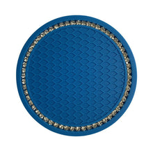 将图片加载到图库查看器,1PCS Universal 7cm Car Style Coasters Pad Pink Cup Holder Mat Rhinestone Waterproof Anti Slip Vehicle Bling Car Coasters Pink PVC Travel Auto Cup Holder Insert Coaster Anti Slip Crystal Vehicle Interior Accessories Cup Mats For Women Girl