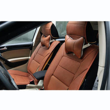 Load image into Gallery viewer, 1pcs Universal Car Neck Pillows PVC Leather Breathable Mesh Auto Car Neck Rest Headrest Cushion Headrest Pillow Pillow Neck Pillows Both Side Pu Leather Pack Headrest Fit for Most Cars Filled Fiber Universal Car Pillow Car Interior Accessories
