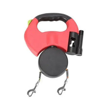 Load image into Gallery viewer, 2 Color Retractable Dual Double Pet Leash Rope Walk For Dog Long Lead-Training Pet Leash Pet Tractor Small And Medium Dog Cat