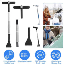 Load image into Gallery viewer, 2-in-1 Automobile Snow Shovel Frost Removal with 360° Pivoting Brush Head