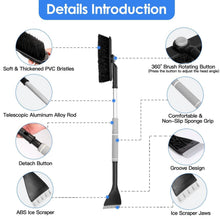 Load image into Gallery viewer, 2-in-1 Automobile Snow Shovel Frost Removal with 360° Pivoting Brush Head