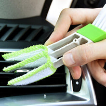 Load image into Gallery viewer, 2 In 1 Car Air-Conditioner Outlet Cleaning Tool Multi-purpose Dust Brush Car Accessories Interior Multi-purpose Brush Cleaning Automotive Air Conditioner Cleaner Brush Dust Collector Cleaning Cloth Tool Hand Held Magic Brush Blind Duster for Cars