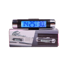 将图片加载到图库查看器,2 In 1 Car Vehicle LCD Digital Display Automotive Thermometer Clock Portable Car Auto Dashboard Digital Clocks with Black Light And LCD Screen Adjustable Vehicle Temperature Gauge Support Clock