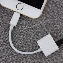 Load image into Gallery viewer, 2-in-1 for Lightning Adapter For iPhone 7 8 Plus 10 X