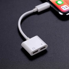Load image into Gallery viewer, 2-in-1 for Lightning Adapter For iPhone 7 8 Plus 10 X