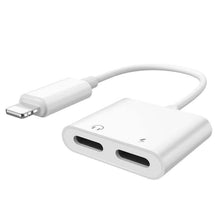 Load image into Gallery viewer, 2-in-1 for Lightning Adapter For iPhone 7 8 Plus 10 X