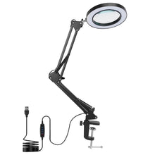 Load image into Gallery viewer, 2-in-1 LED Magnifier Desk Lamp with 8x Magnifying Glass