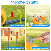Load image into Gallery viewer, 2-in-1 Snail Water Sprinkler Baseball Toy with 2 Sprinkler Nozzles
