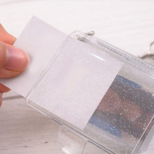 Load image into Gallery viewer, 2 Inch Photo Album PVC Sequins Transparent Sticker & Name Card Holder 16 Pockets Photo Holder Business Card Bag Mini Photo Holds Photos with Key Chain Album Gifts