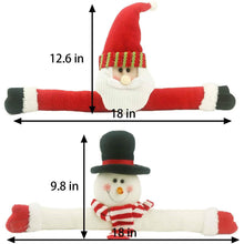 Load image into Gallery viewer, 2-Pack: Christmas Curtain Buckle Doll Santa & Snowman