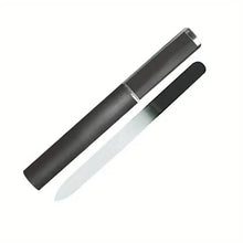 Load image into Gallery viewer, 2-Pack: Double-Sided Etched Fingernail Glass Nail File with Case