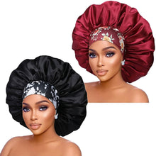 Load image into Gallery viewer, 2-Pack: Extra Large Satin Bonnets for Sleeping