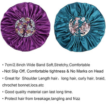Load image into Gallery viewer, 2-Pack: Extra Large Satin Bonnets for Sleeping