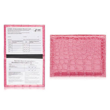 Load image into Gallery viewer, 2-Pack: Faux Crocodile Leather Bling CDC Vaccination Card Immunization Record Protector Holder Passport