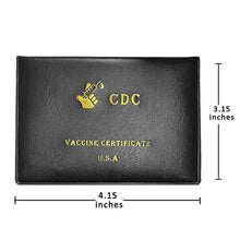 Load image into Gallery viewer, 2-Pack: Faux Leather CDC Vaccination Card Immunization Record Protector Holder