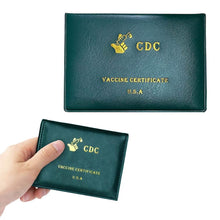 Load image into Gallery viewer, 2-Pack: Faux Leather CDC Vaccination Card Immunization Record Protector Holder