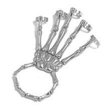 Load image into Gallery viewer, 2-Pack: Gothic Bone Bracelet with Ring