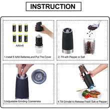 将图片加载到图库查看器,2-Pack: Gravity Electric Salt Pepper Grinder