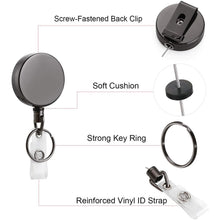 Load image into Gallery viewer, 2-Pack: Heavy Duty Retractable Badge Holder Reel