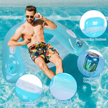 Load image into Gallery viewer, 2-Pack: Inflatable Float Pool Chair with Cup Holder Arm Rest