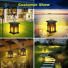 Load image into Gallery viewer, 2-Pack: IP65 Waterproof Solar Outdoor Lights With Flickering Flame