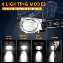 Load image into Gallery viewer, 2-Pack: LED Headlamp with 4 Mode Settings